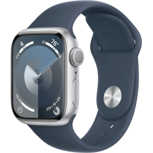 Apple Watch series 9, 41mm, Silver, Storm Blue Sport Band