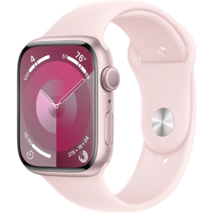 Apple Watch saries 9, 45mm, Pink, Light Pink Sport Band