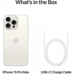 Apple iPhone 15 Pro Max, 1TB, White Titanium